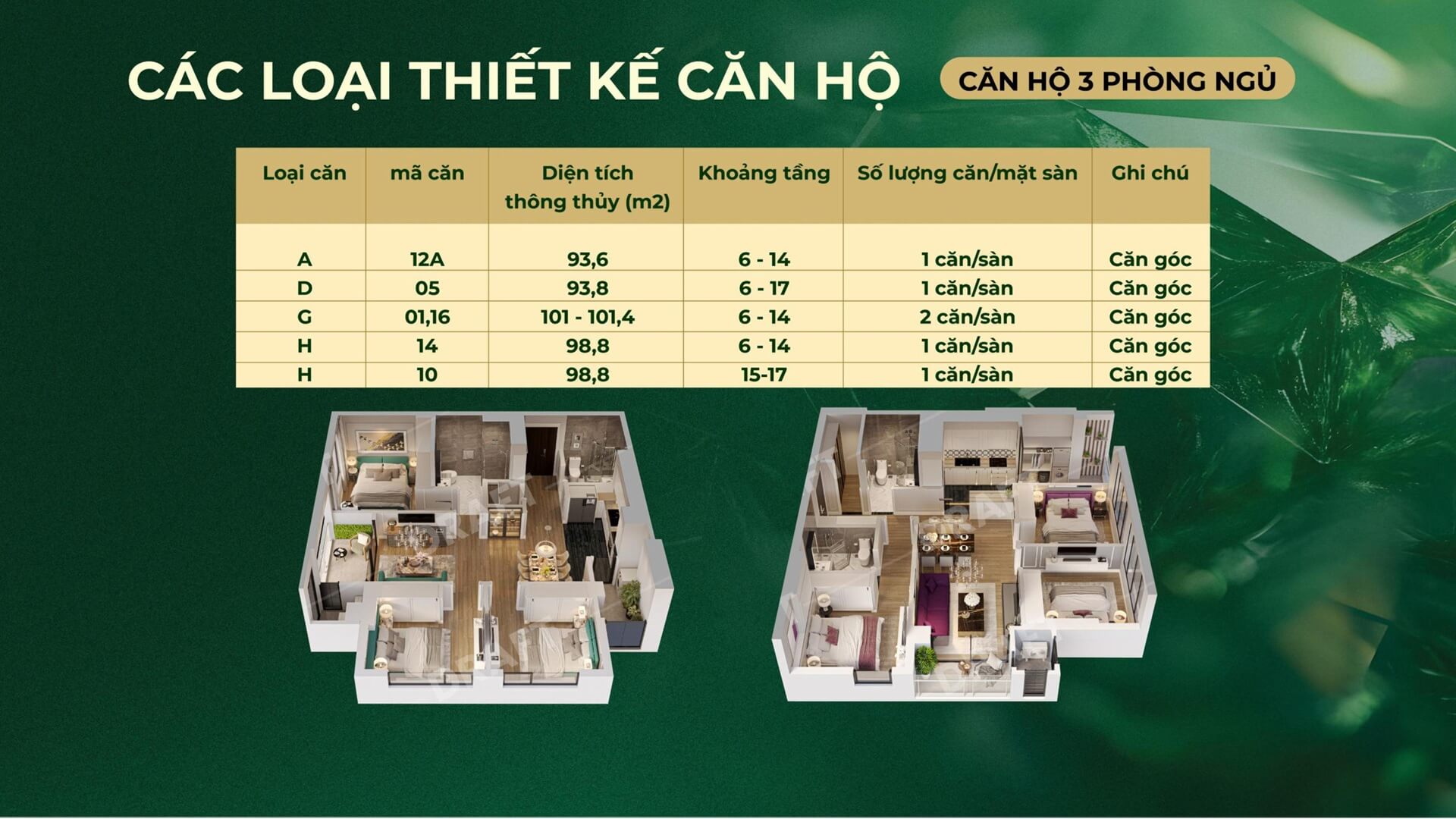 thiết kế căn hộ northern emerald long biên