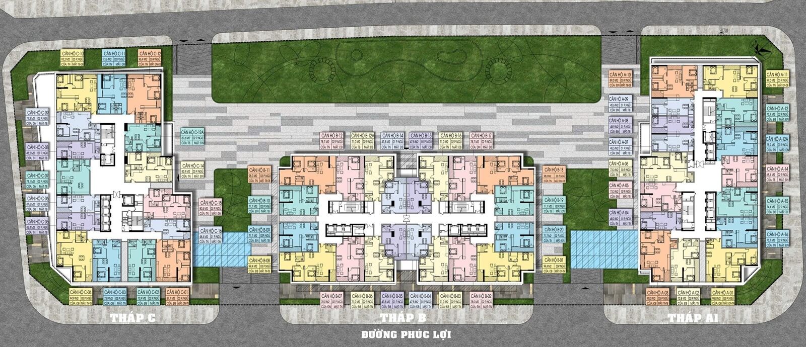 mặt bằng dự án ruby park long biên