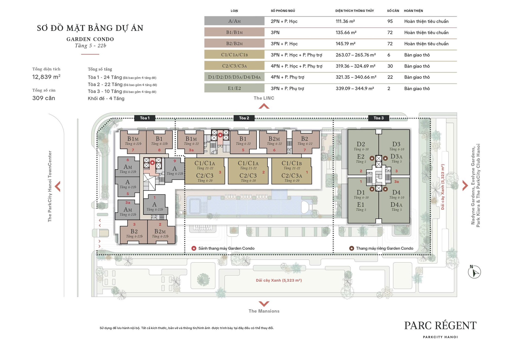 mặt bằng dự án parc regent hà đông